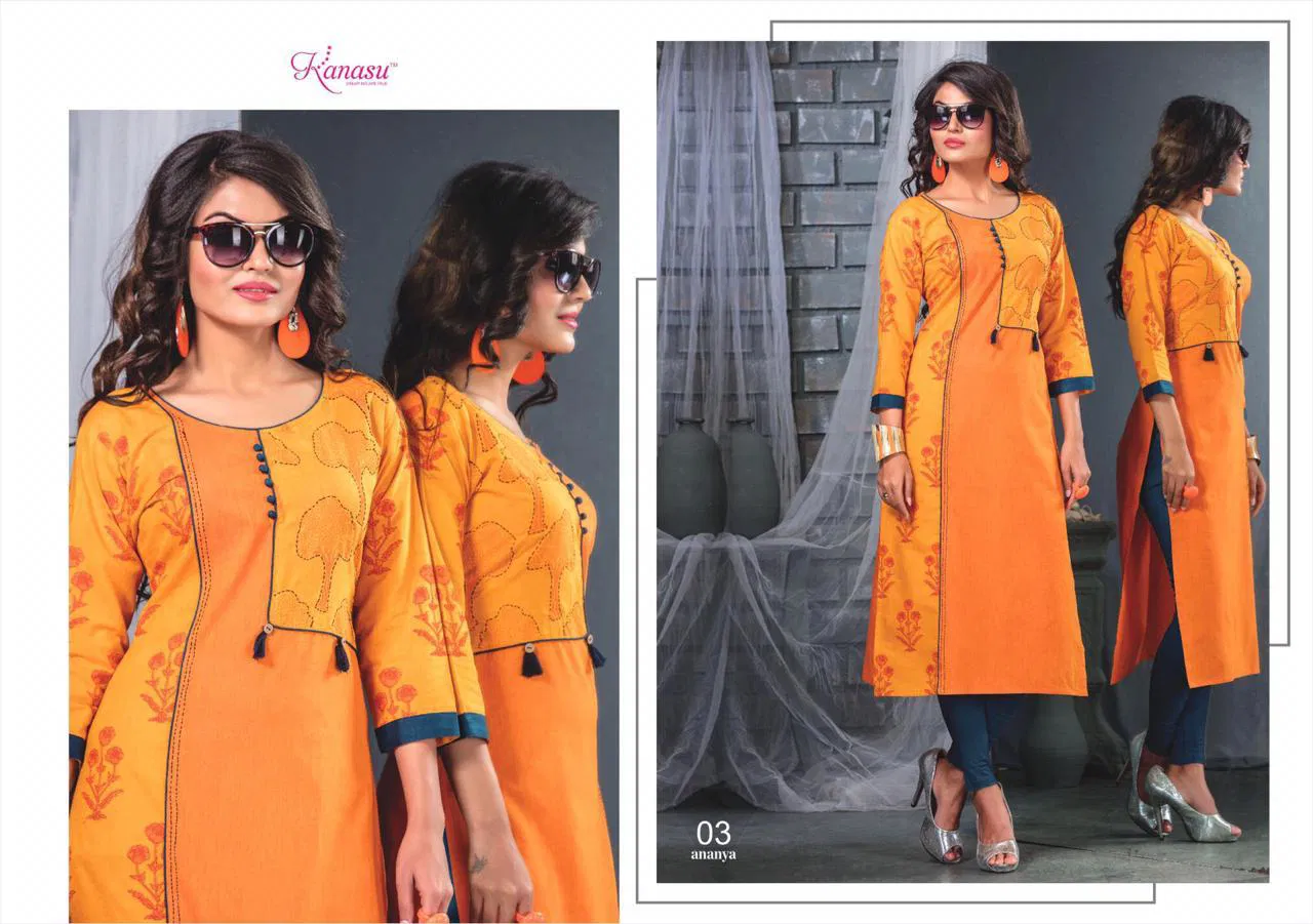 Kanasu Ananya South Cotton Designer Kurti Collection st Wholesale Price